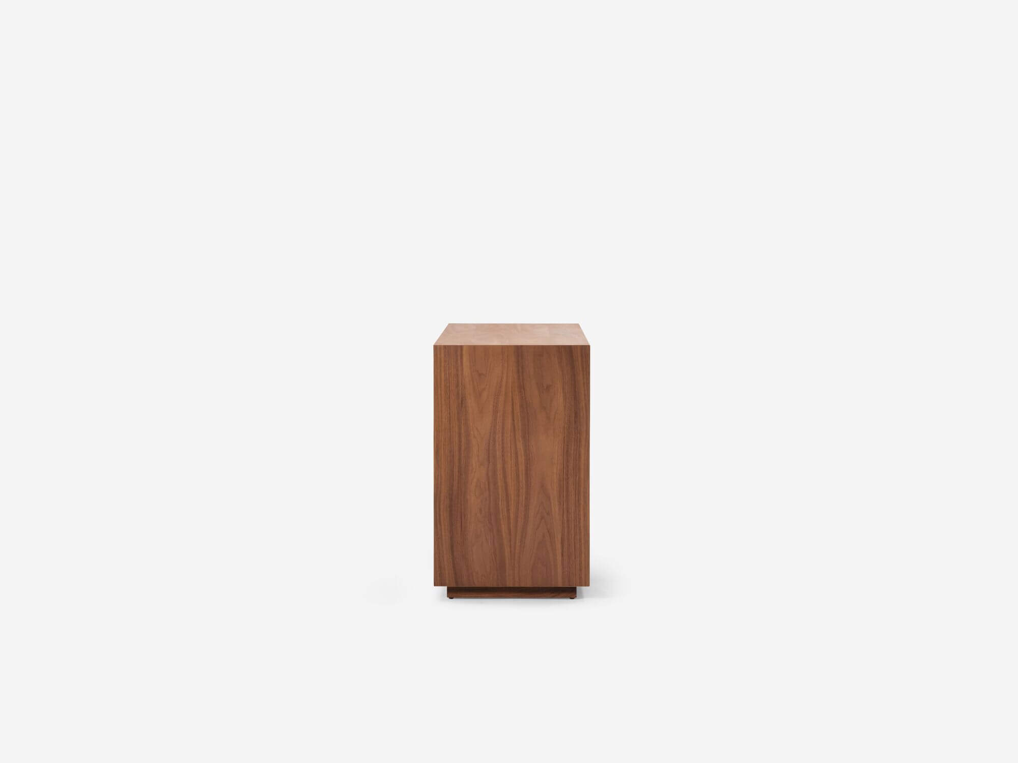 Walnut double dresser side view
